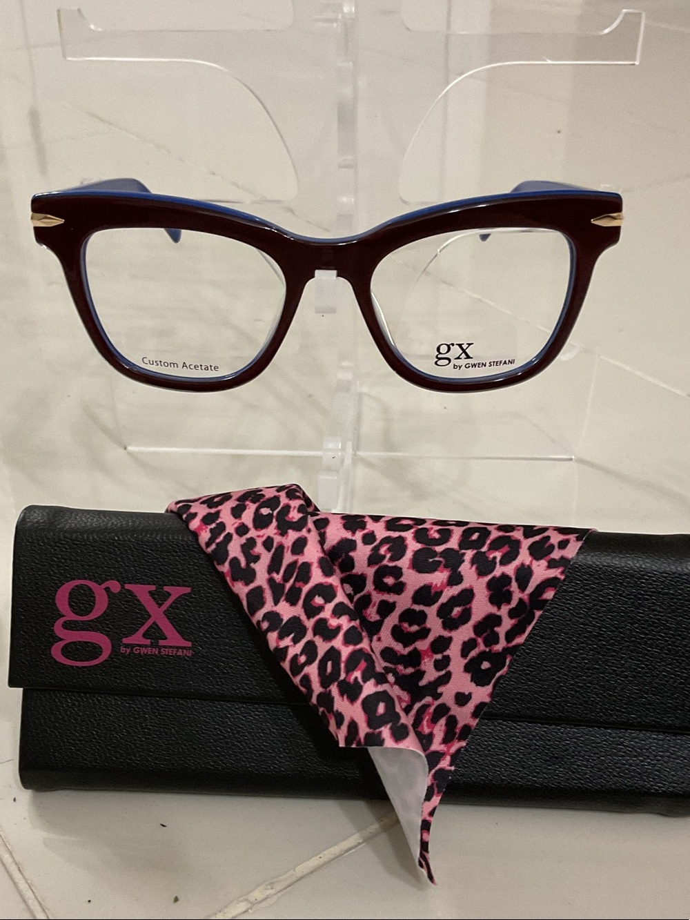GX by Gwen Stefani Burgundy/Blue Glasses